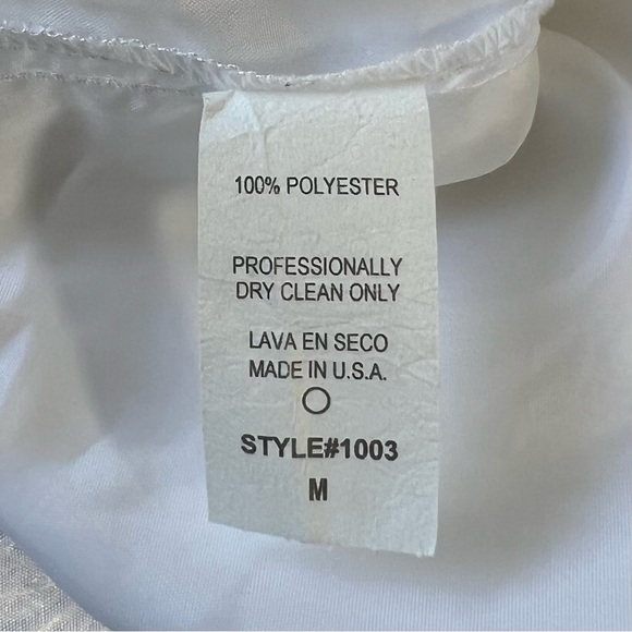 White Medium Womens Textured Pants - Picture 7 of 7